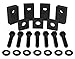 Jeep Wrangler JKU/JLU Solid Billet Aluminum Rear Seat Recline Kit with Bolts and Washers (Black Aluminum)