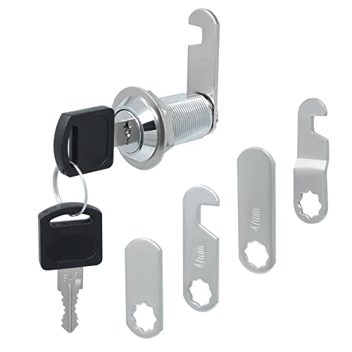 Wkmamo Serrure de boîte aux lettres de sécurité de 30 mm avec 2 clés, serrure de boîte à outils et 5 plaques de verrouillage différentes