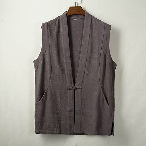 Chaleco de lino para hombre estilo medieval vintage informal 5