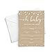 Printed Party Baby Shower Invitations and Envelopes, Rustic Kraft, Set of 25