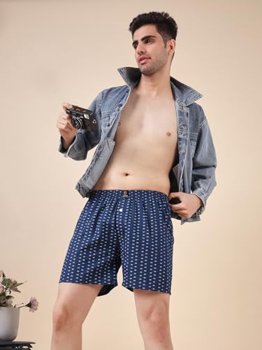 Image of Urban Scottish Ultra-Comfortable Men's Boxer Pants (Pack of 4), 100% Cotton with Stylish Print, Soft & Stretchy Elastic Waist Band, Dynamic Movement & Hardwearing Stitching,Breathable Gentle Snug Fit