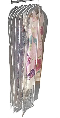 Fundas para la ropa bolsas por Dryzem Premium - Juego de 6 resistente al agua fundas para trajes, camisas, vestidos de fiesta y 152 cm x 61 cm -2 años De Garantía