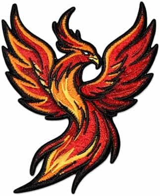 Phoenix Bird Iron On Patch – Mythical Fire Bird Applique for Jackets, Bags, Hats, Jeans and Crafts image 2
