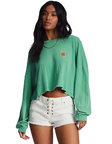 Billabong Beach Boyfriend Crop Top Green #TOP13