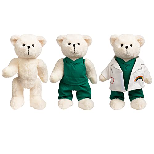 Hollyhome Doctor Bear Stuffed Animal Plush Teddy Bear In Scrubs And White Coat Gifts For Doctors Students And Kids 16 Inches,Cream #TOP3
