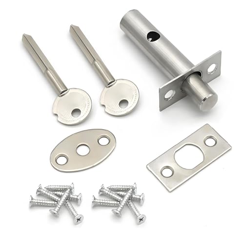 2 Pack Internal Door Lock with Keys, Security Mortice Door Bolts, Enhanced Protection for Home & Workplace, Includes Matching Screws, Easy to Install