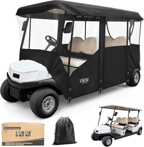 10L0L Golf Cart Enclosure for Club Car Precedent/Tempo/Onward,58"-141" Roof