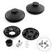 RuiLing 2-Pack 317 Black Inline Foot Pedal Push Button Switch, Round Lamp Lighting Foot Control ON/Off