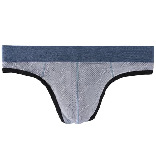 Summer Code Mens Mesh Thong Underwear Elastic Waistband T-Back Underwear Pack4