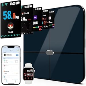 DEKABR Smart WiFi Scale for Body Weight & Fat Percentage, Most Accurate Digital Bathroom Scale with Larger TFT Display, 24 Body Composition Analyzer BMI Health Monitor for Fitness, Syncs with Apps