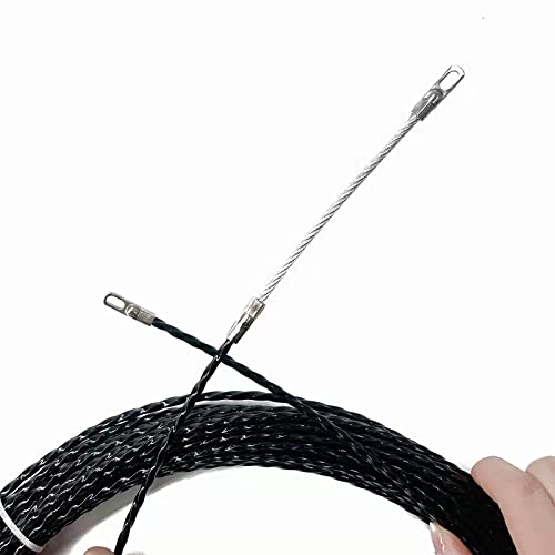 Image of 100ft Fish Tape Reel Cable Puller Cable Rods Kit 4.3mm 30M PET Electrical Cable Puller Through Wall Wire Guide Device Threader