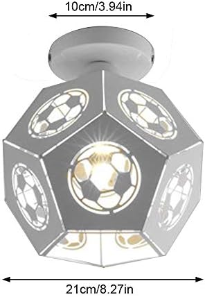 Esoes Round Hollow Ceiling Light Metal Polygon Chandelier Lampshade E27 Football Style Modern Ceiling Lighting Fixture for Home Hallway Bar Cafe Hotel