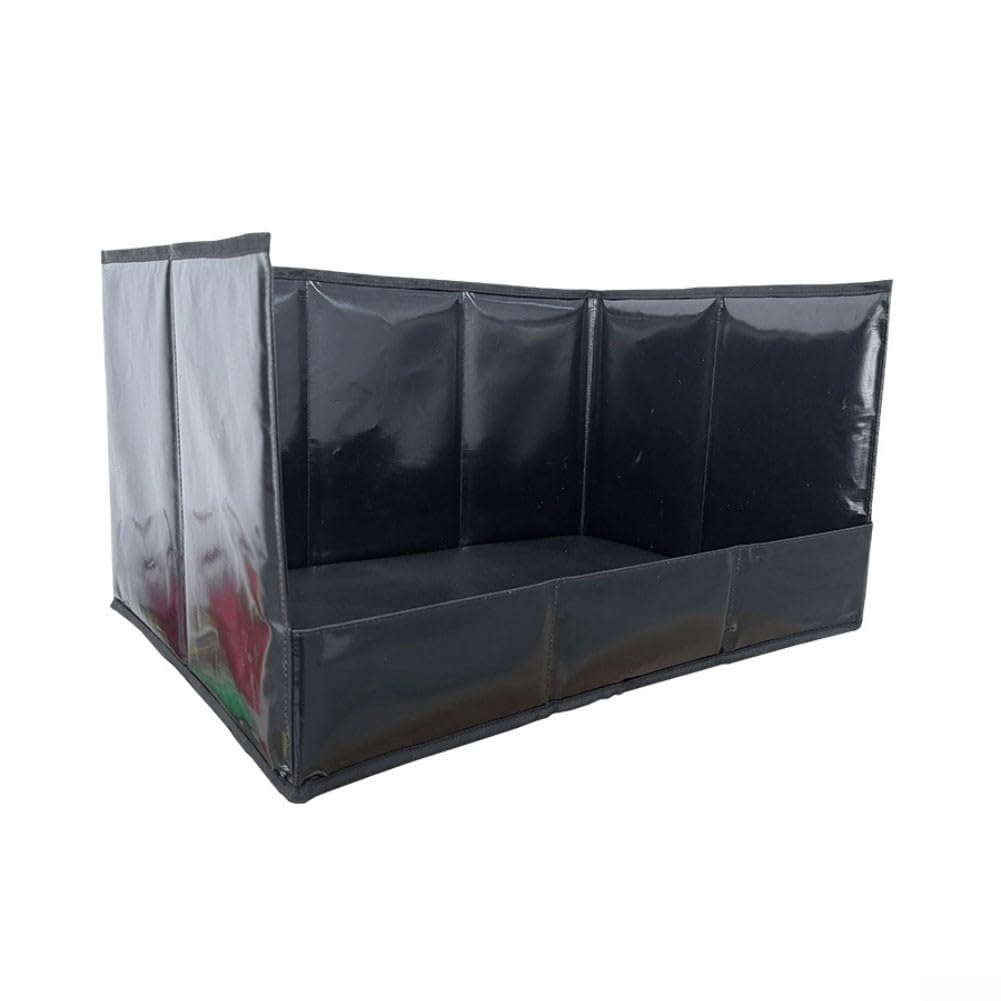 Litière pliable pour chien avec parois hautes, toilettes d'intérieur pour chien avec tapis d'urine en gazon artificiel pour grands chiens, bac portable pour voyage et balcon, contrôle des odeurs (noir