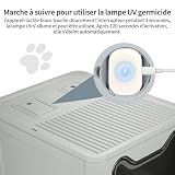 XXL Stainless Steel Cat Litter Tray for Large Cats, Double Entrance, High Side, Leak-Proof, with Lid+Scoop+1 Activated Carbon, Self-Cleaning Cat Litter - 9