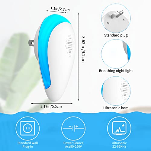 Qualirey 12 Pcs Ultrasonic Pest Repeller Pest Repellent Ultrasonic Plug In Mouse Repellent Mosquito Repellent Indoors Mouse Deterrent Ultrasonic For House Garage Warehouse Mosquito Mice Roaches Insect #TOP1