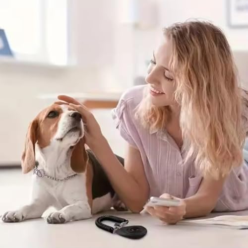 NAKOSITE LED Leuchthalsband Hund + Hundepfeife + Clicker Hund – Verstellbare Größe, 3 Lichtmodi, Hohe Sichtbarkeit bis 500m, Nachtsicherheit für kleine bis große Hunde (Grün)