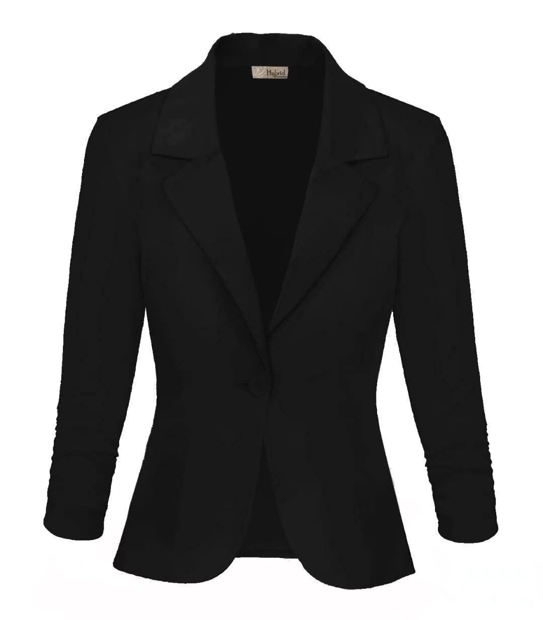 Hybrid & CompanyHybrid Women's Casual Work Office Blazer Lightweight Stretch Ponte Jacket Made in USA