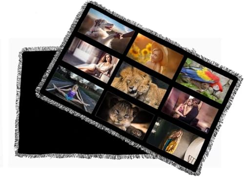 2Pack Sublimation Blank Blanket 40x60 inch 9-panel Grid for Photo Printing