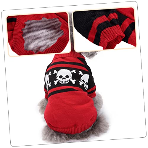 Disfraz para perro Halloween talla XL diseño calavera rojo miniatura 5