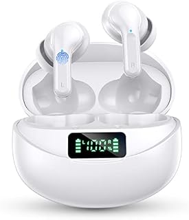Wireless Earbuds, Bluetooth 5.1 Headphones 35H Playtime Type-C Charging, Touch Control, in Ear In Ear Headphones with Clear Voice Capture Technology, IPX7 Waterproof for Sport/Working/Travel