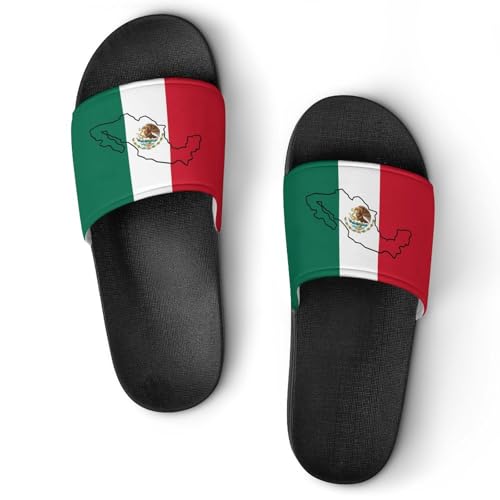 Mexico Flag Mexican Slipper Men Womans Slide Soft Sole Pool Slides Shower Slippers PVC Sandal