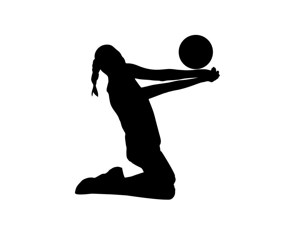 Volleyball Dig Silhouette