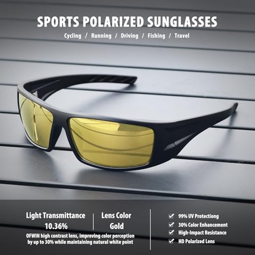 Image of Polarized Sports Sunglasses for Men Women,Driving Fishing | UV400 Protection Anti-Glare Lens, Wrap Around Sunglasses for Cycling,Hiking,Golf & Outdoor Sports Unbreakable Frame