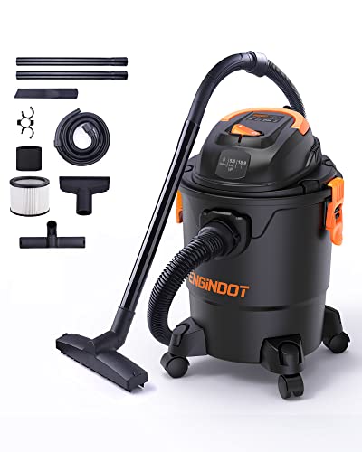 Professional Shop Vacuum 5.5 HP, 5 Gallon ENGiNDOT 3 in 1 Wet Dry Vacuum, Multifunctional Performance Floor Cleaner, Water Spills Shop Vacuum for Car, Carpet, Hard Floor, Basement