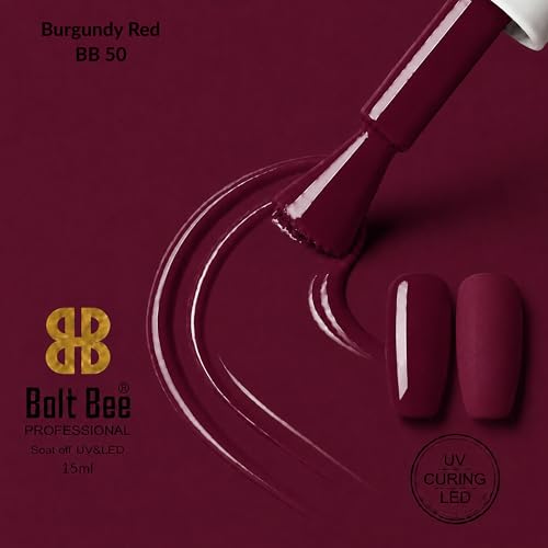 Image of Bolt Bee Red Color Gel Nail Polish Soak Off UV Gel 15ML DIY at Home Manicure Salon Nail Art