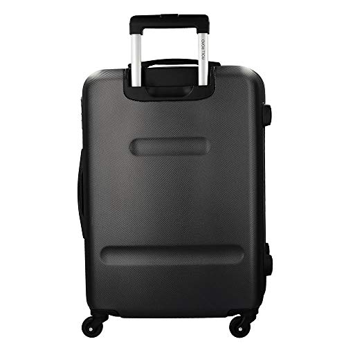 Set of Two Hard Suitcases 55-65 cm Roll Road Flex Black3