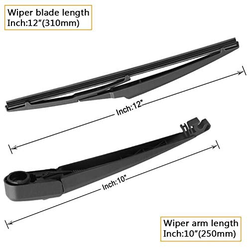 Rear Wiper Arm Blade Set Replacement For RAV4 2000-2012 -Factory OE Style 85242-12090