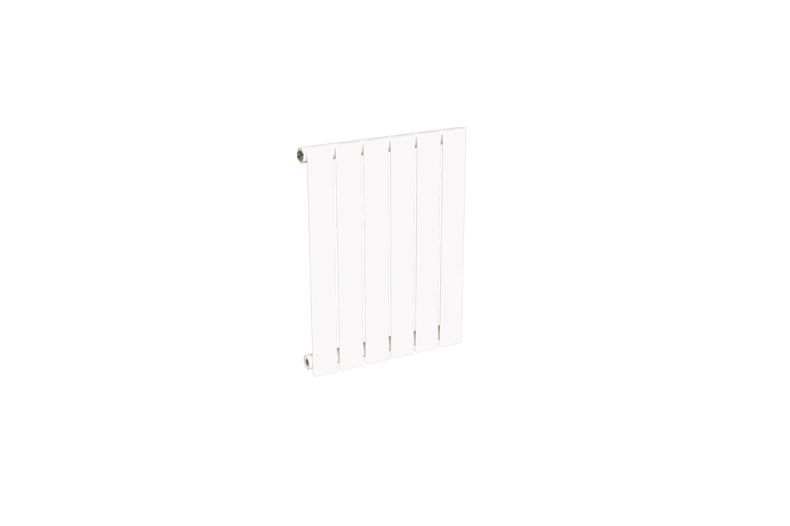 Radiateur blanc mural eau chaude horizontal en acier | 60 x 45 cm 361 Watt pour chauffage central | 4 raccordements standards 15x21 (1/2) série NYTIA by NOYON & THIEBAULT