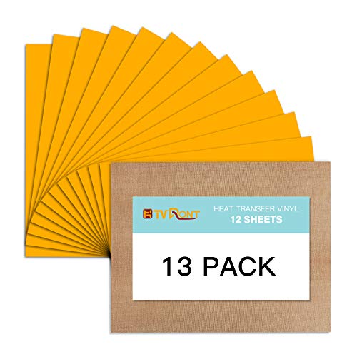 Image of Yellow HTV Heat Transfer Vinyl Bundle: 13 Pack 12 x 10 Yellow Iron on Vinyl