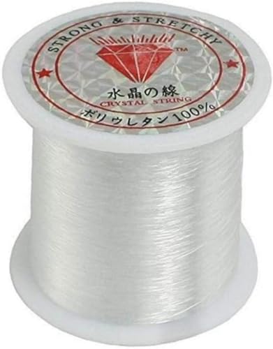 1 Roll of Fishing Line Crystal Clear Nylon Fishing Line Spool Lugs SNG The Jewelry Thread for DIY Crafting, Monofilament Line, 0.2mm * 155M