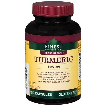 Finest Nutrition Turmeric 500 mg 2 Pack (300 capsules total)