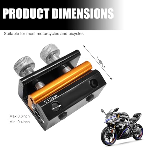 Image of Yourkar Cable Luber Tool, Motorcycle Cable Luber Tool for Brake Cable Lubrication, Cable Lubricator for Motorcycles Bicycle Scooter Bike ATV, Universal Motorcycle Accessories (Black+Golden)
