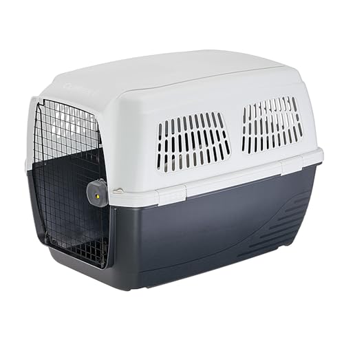 FerplastTrasportino Cane CLIPPER 6, IATA, Taglia Grande max 45 Kg, Trasportino Rigido, Viaggio Animali Auto Aereo Treno, 93 x 65 x h 68 cm, Porta in Acciaio, Chiusura Sicura