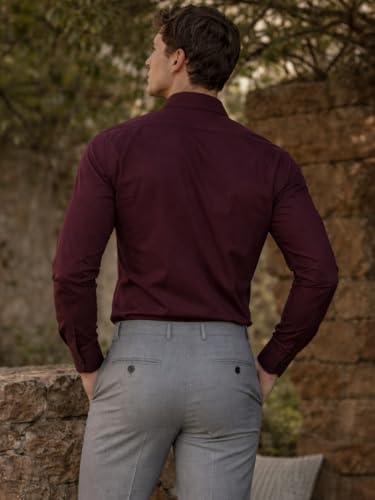 Image of Louis Philippe Men's Regular Fit Easy to Iron Everyday wear Premium Cotton Full Sleeve Solid Formal Shirt