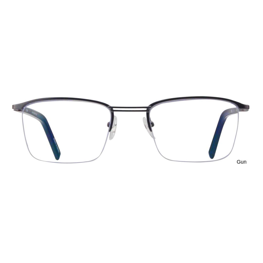 ProEyes Attitude 3, Progressive Multifocus Reading Glasses, Anti Blue Light Resin Lens, Zero Magnification on Top Lens (Rectangular Gun, up+0.00,down+2.50)