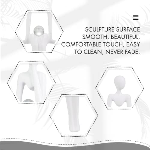 Innolites 3Pcs White Decor Statue Home Decor For Living Room - Modern Bookshelf Decor Thinker Statue - Shelf Decor Accents Resin Figurines For Home Office Table Desk Decor #TOP5