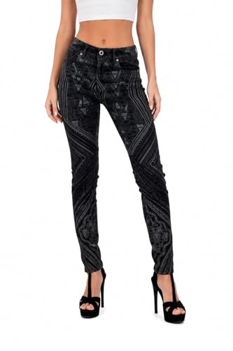 Jean slim skinny Diesel Black Gold Type-168 BG8GT pour femme en denim noir