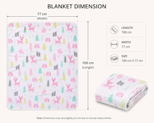 Image of THE LITTLE LOOKERS Soft Blanket for Babies | Ultra Soft, Breathable & Skin-Friendly | Safe & Chemical-Free | All-Season Use | Lightweight AC Blanket for 0-1 Years (Off White)