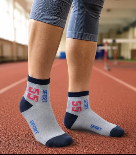 Image of Combo of 12 Unisex Ankle Length Socks for Men & Women |Comfortable Socks | Soft, Breathable & Stretchable | Sweat Absorbent | Daily Wear,Office, Walking, Gym & Running | 12 Pair socks
