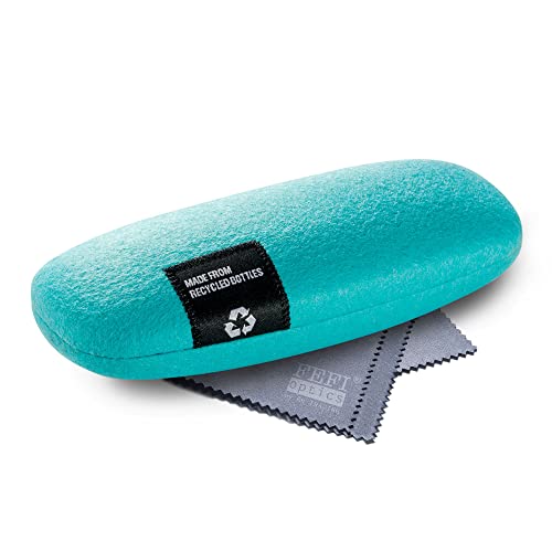 FEFI - Twarde etui na okulary z filcowym pokryciem z przetworzonych butelek PET, miętowy, M