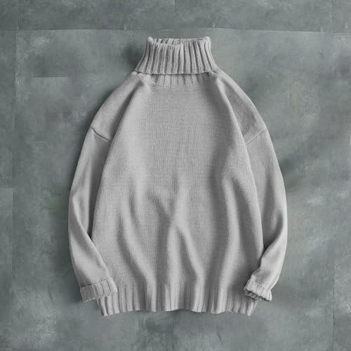 Men's Turtleneck Sweater Ribbed Knit Pullover Lightweight Casual Long Sleeve Winter Slim Fit Warm Top2