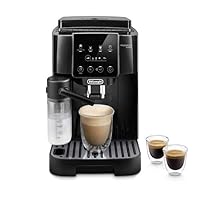 De'Longhi Magnifica Start with Milk Fully Automatic Coffee Machine ECAM220.63.B, Latte Crema Hot Automatic Milk Frother, 4 One-Touch Recipes, Soft-Touch Control Panel, 1450W, Black