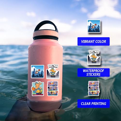 63Pcs Cute Cartoon Stickers Pack,Aesthetic Vinyl Waterproof Decals for Water Bottle,Laptop,Phone,Skateboard,Scrapbooking,Bumper Decor for Kids Teens Adults Fans for Party Supply Decor