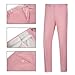 Elionm Mens Suits Slim Fit 2 Piece Pink Tuxedo for Grooms Men Wedding Suit Jacket and Pants Set for Party Prom,M