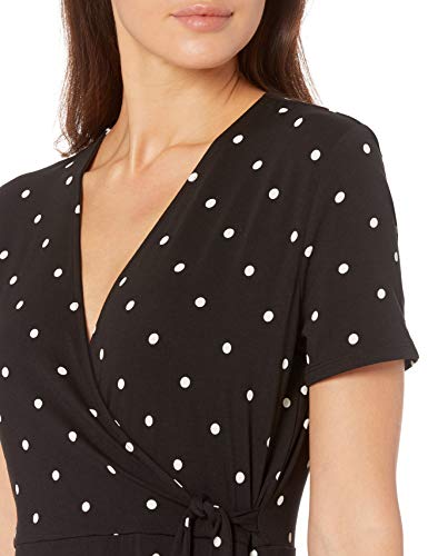 Image of Amazon Essentials Women's Short Sleeve Faux-Wrap V Neck Dress