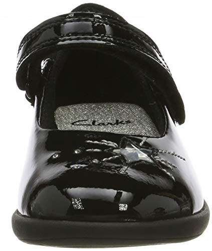 Clarks Girl's Etch Spark Ballet Flats, Black, 7 UK Child